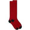 Gallo Calze lunghe uomo rosso fantasia pois