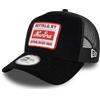 New Era Berretto da Camionista Snapback Regolabile Visiera Curva Maglia Velluto a Coste Cappellino A-Frame Estate Nero
