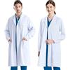 COCREAZY Camice Bianco da Laboratorio, Camice Medico Donna Uomo, Cotone Camice Laboratorio Chimico Maniche Lunghe Cappotto Medico Camici da Lavoro Chimica per Studente Scuola Infermiera Carnevale