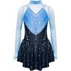 Miutii Abito per Pattinaggio Artistico per Ragazze, Abito da Balletto con Paillettes, Abito da Ballerina, Strass, Lucido, Abito da Pattinaggio, Abito da Pattinaggio Artistico, Costume da Ballo Moderno
