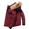 Bestgift White Goose Feather Jacket Giacca da sci in lana imbottita da uomo
