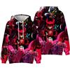 Xinchangda - Maglione con stampa 3D, stile casual, tema Hazbin Hotel, Alastor/Angel Dust, con cappuccio e coulisse, abbigliamento sportivo, Tipo 3, 160