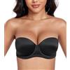 DotVol Push Bra Cuscino Donna Frameless Comodo Biancheria Intima Giornaliera Nero 2C