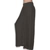 Fantasy Pantaloni Lunghi Seta Larghi Palazzo Vaporosi Elegante Casual Elasticizzato in Vita Ragazza Donna Moda Glamoure