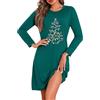 Marvmys Camicia da Notte Donna Cotone Lunghe Maniche