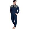 Australian Pigiama Lungo Uomo in Caldo Cotone in Vari Modelli E Taglie dalla M alla 2XL, Pigiama Maschile (IT, Testo, M, Regular, Regular, AI750-Blu)