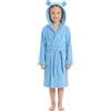 WYTbaby - Vestaglia per bambini con cappuccio in spugna, 100% cotone, per ragazzi e ragazze, accappatoio per bambini per età 3-8 anni, Azzurro, 1-2 Years
