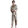 Ginell Tranquility Series Pigiama di Seta da uomo Set 100% Seta di Gelso Colori Solidi Pulsante Frontale 2 Pezzi Set PJ di Seta