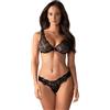 Selente Love & Fun Sfizioso Completo Intimo a 3 Pezzi: Reggiseno, Slip ed Esclusiva Benda per Occhi in Raso. Made in EU.