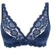 Lepel Reggiseno Senza Ferretto con Coppa a Vela in Pizzo Coppa (6, Blu)