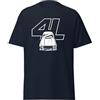 SISIDSI DSGN T-shirt da auto R4 vintage - stile retrò per appassionati di auto classiche, look nostalgia e spirito Oldtimer, Marina, XXL