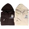 Slyzzcjb Felpe Con Cappuccio Ricamate Con Numeri Romani per Coppie - Personalizzate Con Stampe di Animali, Cuori e Iniziali Sulle Maniche