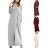 MJGkhiy Camicia da Notte Donna Invernale Flanella Calda Lunga Pigiama Pile Vestito da Notte con Tasche e Zip Elegante Morbido e Confortevole Caldo Felpata Camicia con Cappuccio Loungewear