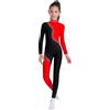 TSSOE Bambina Bambina Body Ginnastica Ritmica Spettacolo Tuta Pattinaggio Artistico Allenamento Body Danza Classica Tuta Intera Rosso 9-10 anni