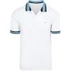 SUN68 Polo con Righe A Contrasto in Cotone Bianco