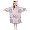 Sevdomey Simpatici gufi indossabili coperte per bambini ragazzo ragazza, felpa con cappuccio a doppio strato coperta oversize