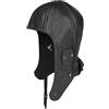 LIERYS Cuffia Aviatore in Nappa Donna/Uomo - Cappello da Autista Berretto Pelle con paraorecchie, Fodera Estate/Inverno Estate Inverno - L (58-59 cm) Nero