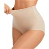 YADIFEN Mutande modellanti da donna, a vita alta, traspiranti, beige., XL