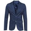 Mat Sartoriale Giacca Uomo Sartoriale Blu Scuro Casual Elegante in Cotone