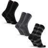 DANISH ENDURANCE Calzini con Bottone in Lana Merino, Anti-Umidità, Traspiranti, Unisex, 3 o 5 Paia, MC (1x A Pois, 1x A Strisce, 1x Nero), 39-42