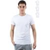 SKIPPER Confezione da 3 T-Shirt Uomo Girocollo Bianche - Stile Deciso con Collo Rinforzato - Cotone Stretch Premium - vestibilità Aderente - S-3XL