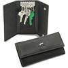 JAGUAR - Portachiavi Uomo in Pelle Vera con 6 Ganci e Pratiche Tasche