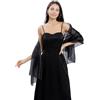 LumiSyne Donna Scialle Stola Setoso Per Abito Da Sera Scintillanti Sciarpa Iridescente Tulle Leggero Sciarpa Lunga Sciarpe Elegante Cerimonia Foulard Per Sposa Matrimonio Prom Festa