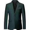 Generic Blazer da Uomo, Blazer Casual da Uomo, Giacca Sportiva Leggera, Giacca Abito a Due Bottoni, Viaggio, Verde, Taglia 5XL