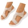 Sobzia Sandali Estivi Donna,Sandali Donna Estive Ortopedici con Zeppa Comodi Eleganti Sandalo Mesh Antiscivolo Lavabili Scarpe Estivo Morbida Punta Aperta Ciabatte Ortopediche Leggero Sportivi Beige 37