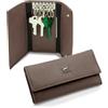 JAGUAR - Portachiavi Uomo in Pelle Vera con 6 Ganci e Pratiche Tasche