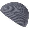 Enter the Complex® Fisherman Beanie, Berretto Uomo e Donna, 100% Lana Merino, a Due Strati, Grigio, Taglia Unica