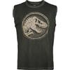Jurassic Park Jurassic World - Cracked Earth Logo Uomo Canotta grigio 100% cotone Regular