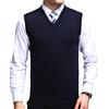 OlyljpinZ Classico Mens Scollo a V Lana Senza Maniche Maglione Gilet Business Maglieria Maglioni Gilet Slim Fit Maglione Canotte, blu navy, XL