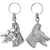 Art-Dog Portachiavi simpatico cane - Collezione esclusiva Portachiavi simpatico Dobermann classical - Graziosi portachiavi placcati in argento con lucchetto da 2,5-5,2x4,7x9,6cm