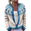 Générique Gilet donna chic ed elegante jacquard gilet di lana donna norvegese maglione Mohair irlandese con bottoni cardigan maglione di Natale maglioni, gilet e felpe invernali caldi cardigan gilet cashmere
