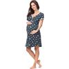 Italian Fashion Camicia da Notte Parto Ospedale | Vestaglia Donna Ospedale | Camicia da Notte Parto | Pigiama Premaman con Bottoni | Vestiti Premaman S-XXL