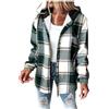 RUITOTP Camicia Donna Flanella Giacca A Quadri Camicie Lunghe Cappotto Scozzese Scacchi Shacket Autunno Inverno vestibilità Comoda