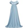 Generico Abito Regency Abito Medievale retrò,Vestito Maxi Abito Bodycon Vestito Lungo Abito da Festa Abito da Cocktail,Costumi Halloween Adulti