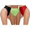 Happy Cherry Donne Lucido oleoso String Mutandine Sexy Vita Alta Senza Cuciture Invisibile Solid Hipster Mutandine