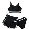 Generic Costumi da Bagno Ragazza 3 Pezzi Bikini Tuta Camisole Top con Coprire Pantaloncini da Spiaggia Bambini Nuoto Costume Gonna Stampata Surf Costumi da Bagno 8-15 Anni (Z04, 8-10 Years)