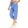 Totatuit Pantaloni Capri Donna Estivi Sportivi 3/4 Cotone Regolabile con Tasca Pinocchietto Cropped Jogging Yoga Pinocchietti