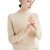 Vsadsau Maglione da donna lavorato a maglia con collo a lupetto a maniche lunghe, maglione basic 100% lana merino