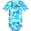 Landofgenie Body Uomo Camo con Bottoni al Cavallo - Pigiama Intero a Maniche Corte per Casa e Notte, Body in Cotone Elasticizzato per Loungewear e Sleepwear