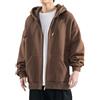 Generic Felpa con cappuccio con cerniera tinta unita Unisex Uomo Donna Felpe con cappuccio Felpa da uomo Felpa da uomo Vestibilità ampia Streetwear per adolescenti Leggera e confortevole Felpe larghe Giacca