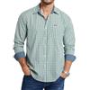 Enlision Camicia a Quadri Uomo Manica Lunga Casual Cotton Camicie Uomo Scozzese Quadretti con Bottoni Tasche Regular Fit da Lavoro S-4XL