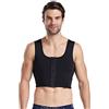 BaronHong Body Shaper Petto Binder Compressione Piatta 3 File Chiusura Busto Corsetto Gilet(Nero,M)