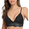 SHEKINI Reggiseno Donna di Pizzo Bralette Senza Ferretto Floreale Sexy Bra Reggiseno a Triangolo con Imbottito 2 Ganci…