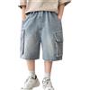 Generico Pantaloncini Bambino,vestibilità Normale Estate Casual Outwear Pantaloni Corti da Trekking Cargo per Ragazzi Running Jogging Bermuda Shorts Bambini dai 3 ai 14 Anni