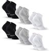 DANISH ENDURANCE Calzini Tennis Corti, Fantasmini, 3 o 6 Paia, Multicolore (2x Nero, 2x Grigio, 2x Bianco), 39-42