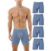 HOEREV Pack of 4, Biancheria Intima a Gamba Lunga da Uomo Boxer Comodi e Traspiranti,Blu,3XL